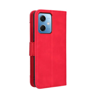 Xiaomi Redmi Note 12 5G Skin Feel PU Leather Wallet Phone Case with Card Slots, Cash Pocket, Magnetic Closure, Built-In Stand, Full Protection TPU Cover