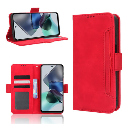 Motorola Moto G23 4G Skin Feel PU Leather Wallet Phone Case with Card Slots, Cash Pocket, Magnetic Closure, Built-In Stand, Full Protection TPU Cover