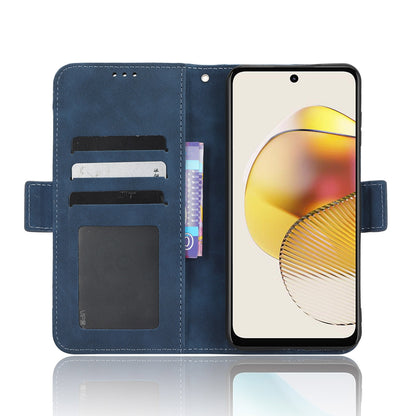Motorola Moto G53 5G Skin Feel PU Leather Wallet Phone Case with Card Slots, Cash Pocket, Magnetic Closure, Built-In Stand, Full Protection TPU Cover