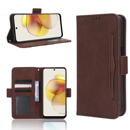 Motorola Moto G53 5G Skin Feel PU Leather Wallet Phone Case with Card Slots, Cash Pocket, Magnetic Closure, Built-In Stand, Full Protection TPU Cover