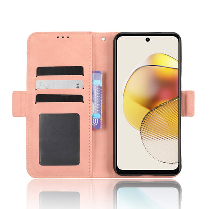 Motorola Moto G73 5G Skin Feel PU Leather Wallet Phone Case with Card Slots, Cash Pocket, Magnetic Closure, Built-In Stand, Full Protection TPU Cover