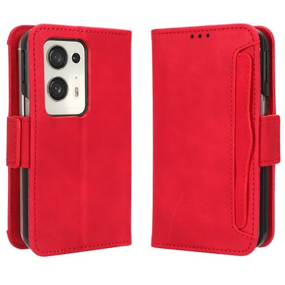OPPO Find N2 Skin Feel PU Leather Wallet Phone Case with Card Slots, Cash Pocket, Magnetic Closure, Built-In Stand, Full Protection TPU Cover