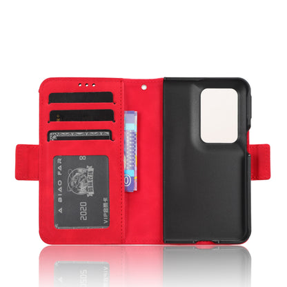 OPPO Find N2 Skin Feel PU Leather Wallet Phone Case with Card Slots, Cash Pocket, Magnetic Closure, Built-In Stand, Full Protection TPU Cover