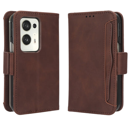OPPO Find N2 Skin Feel PU Leather Wallet Phone Case with Card Slots, Cash Pocket, Magnetic Closure, Built-In Stand, Full Protection TPU Cover