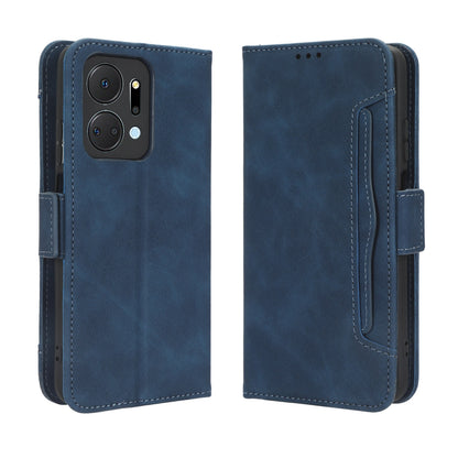 Honor X7a Skin Feel PU Leather Wallet Phone Case with Card Slots, Cash Pocket, Magnetic Closure, Built-In Stand, Full Protection TPU Cover