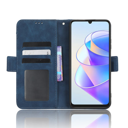 Honor X7a Skin Feel PU Leather Wallet Phone Case with Card Slots, Cash Pocket, Magnetic Closure, Built-In Stand, Full Protection TPU Cover