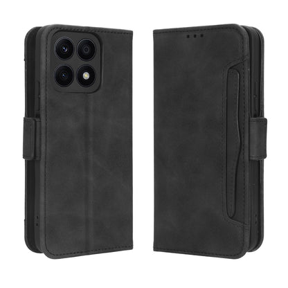 Honor X8a Skin Feel PU Leather Wallet Phone Case with Card Slots, Cash Pocket, Magnetic Closure, Built-In Stand, Full Protection TPU Cover