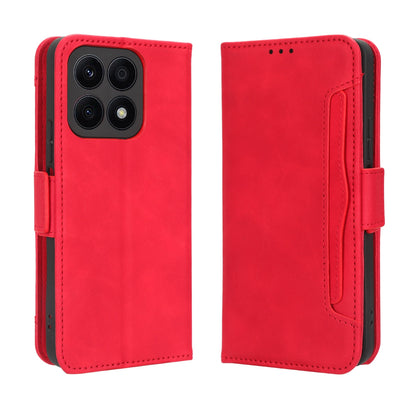 Honor X8a Skin Feel PU Leather Wallet Phone Case with Card Slots, Cash Pocket, Magnetic Closure, Built-In Stand, Full Protection TPU Cover