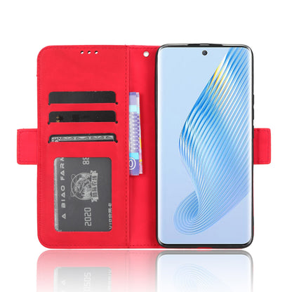 Honor Magic5 Skin Feel PU Leather Wallet Phone Case with Card Slots, Cash Pocket, Magnetic Closure, Built-In Stand, Full Protection TPU Cover