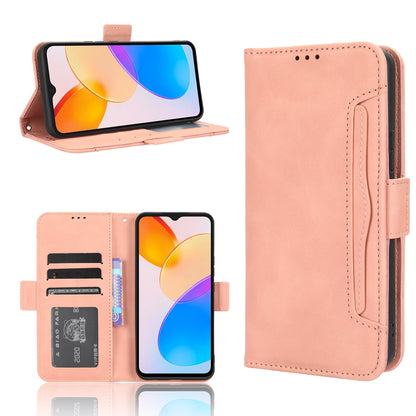 Honor X5 Skin Feel PU Leather Wallet Phone Case with Card Slots, Cash Pocket, Magnetic Closure, Built-In Stand, Full Protection TPU Cover