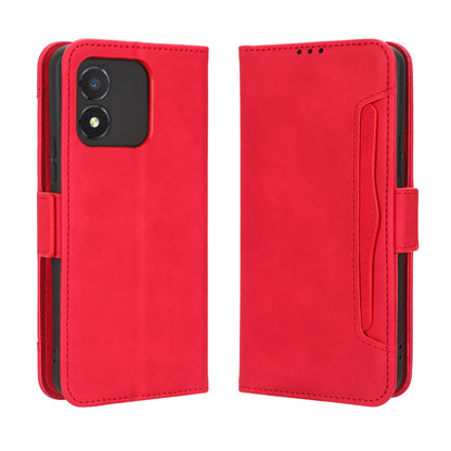 Honor X5 Skin Feel PU Leather Wallet Phone Case with Card Slots, Cash Pocket, Magnetic Closure, Built-In Stand, Full Protection TPU Cover