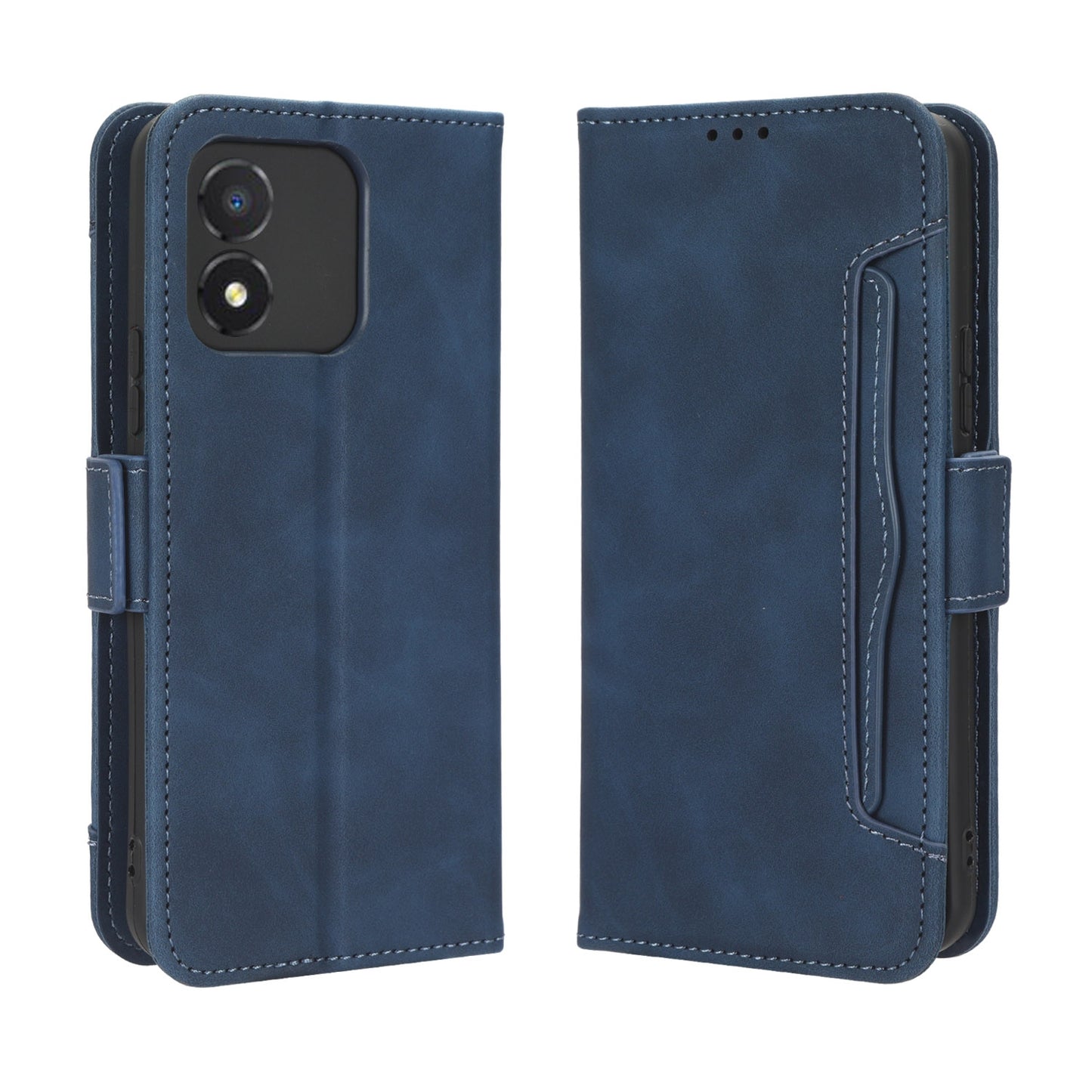 Honor X5 Skin Feel PU Leather Wallet Phone Case with Card Slots, Cash Pocket, Magnetic Closure, Built-In Stand, Full Protection TPU Cover