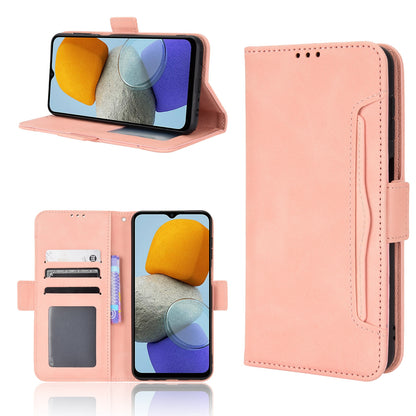Samsung Galaxy M13 4G Skin Feel PU Leather Wallet Phone Case with Card Slots, Cash Pocket, Magnetic Closure, Built-In Stand, Full Protection TPU Cover