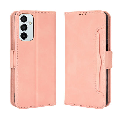 Samsung Galaxy M23 5G Skin Feel PU Leather Wallet Phone Case with Card Slots, Cash Pocket, Magnetic Closure, Built-In Stand, Full Protection TPU Cover