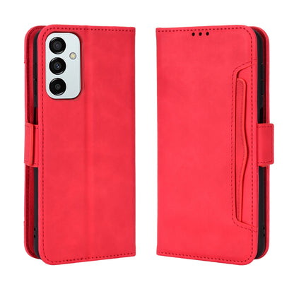 Samsung Galaxy M13 4G Skin Feel PU Leather Wallet Phone Case with Card Slots, Cash Pocket, Magnetic Closure, Built-In Stand, Full Protection TPU Cover