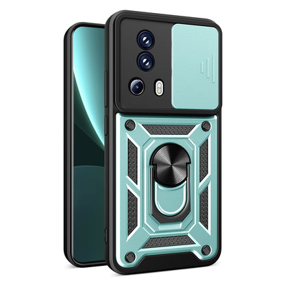 Xiaomi Civi 2 5G Sliding Camera Cover Magnetic Ring Stand Shockproof TPU + PC Protective Phone Case