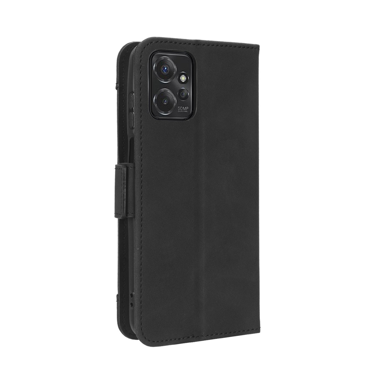 Motorola Moto G Power 2023 Skin Feel PU Leather Wallet Phone Case with Card Slots, Cash Pocket, Magnetic Closure, Built-In Stand, Full Protection TPU Cover