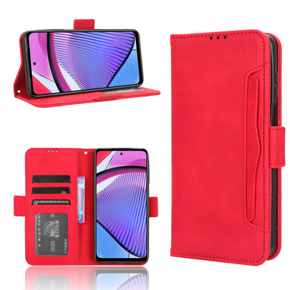 Motorola Moto G Power 2023 Skin Feel PU Leather Wallet Phone Case with Card Slots, Cash Pocket, Magnetic Closure, Built-In Stand, Full Protection TPU Cover