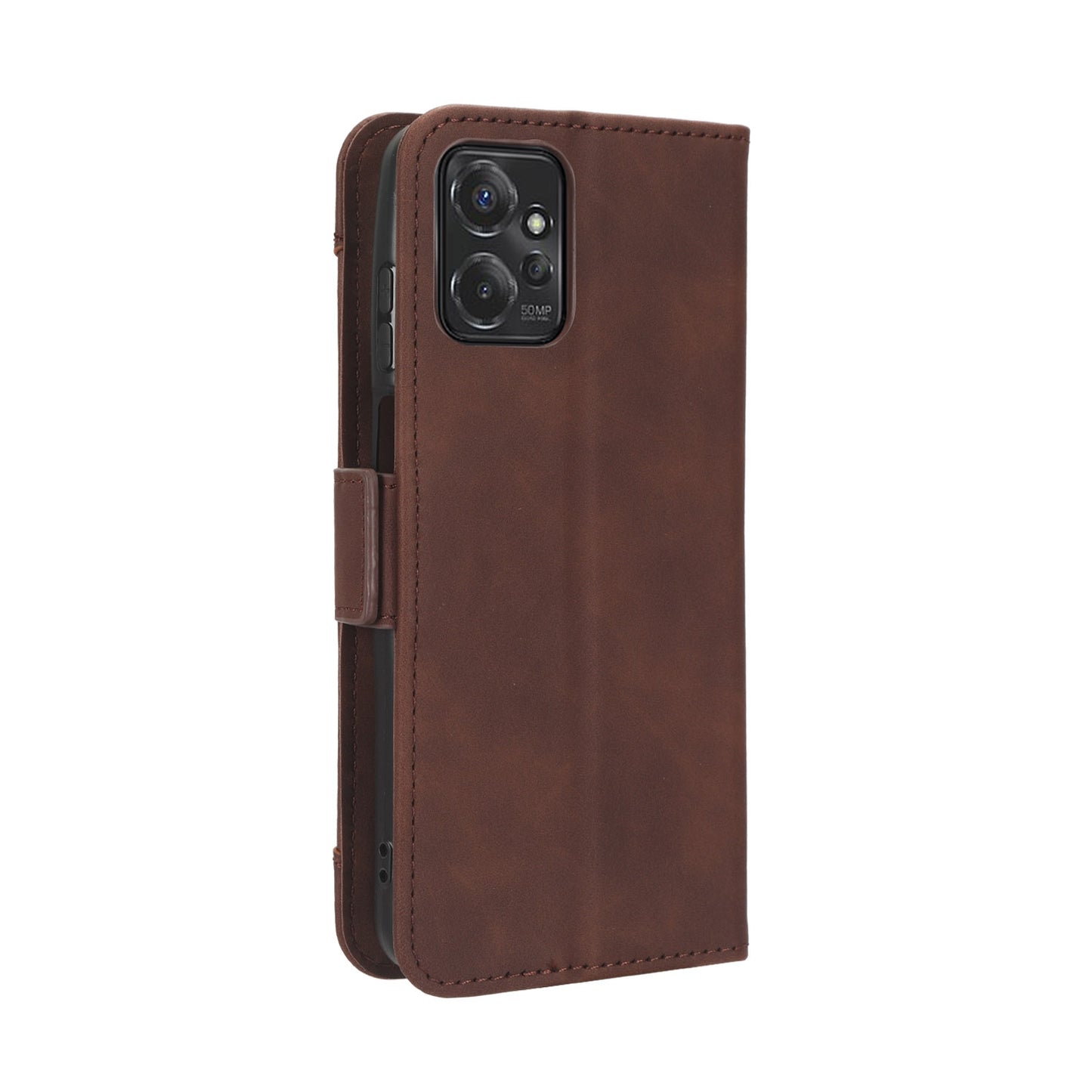 Motorola Moto G Power 2023 Skin Feel PU Leather Wallet Phone Case with Card Slots, Cash Pocket, Magnetic Closure, Built-In Stand, Full Protection TPU Cover