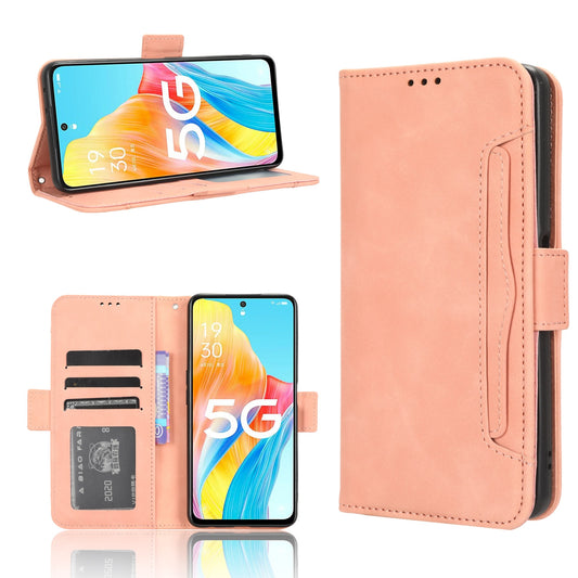 OPPO A1 5G Skin Feel PU Leather Wallet Phone Case with Card Slots, Cash Pocket, Magnetic Closure, Built-In Stand, Full Protection TPU Cover