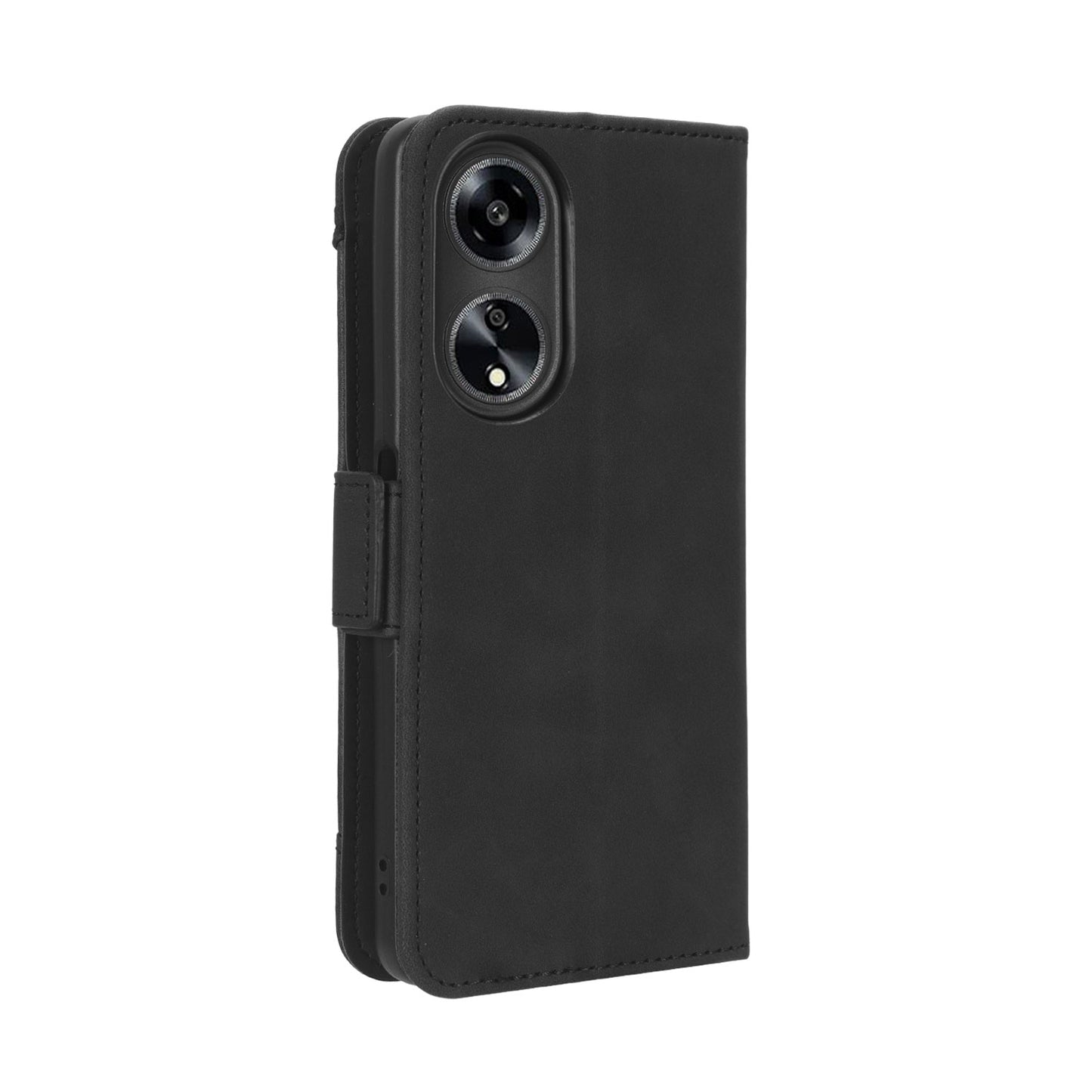 OPPO A1 5G Skin Feel PU Leather Wallet Phone Case with Card Slots, Cash Pocket, Magnetic Closure, Built-In Stand, Full Protection TPU Cover