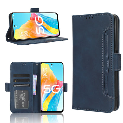 OPPO A1 5G Skin Feel PU Leather Wallet Phone Case with Card Slots, Cash Pocket, Magnetic Closure, Built-In Stand, Full Protection TPU Cover