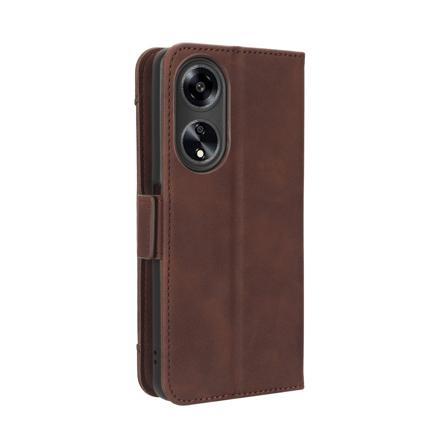 OPPO A1 5G Skin Feel PU Leather Wallet Phone Case with Card Slots, Cash Pocket, Magnetic Closure, Built-In Stand, Full Protection TPU Cover