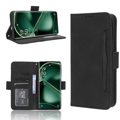 OPPO Find X6 Pro Skin Feel PU Leather Wallet Phone Case with Card Slots, Cash Pocket, Magnetic Closure, Built-In Stand, Full Protection TPU Cover
