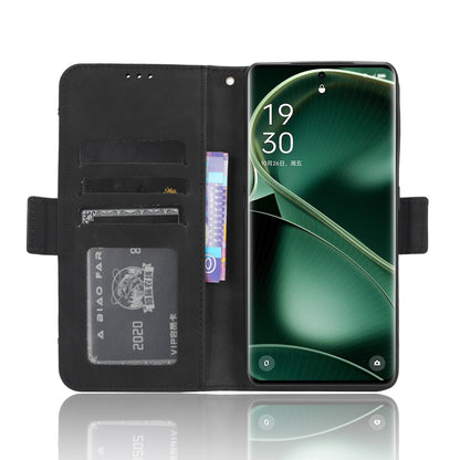 OPPO Find X6 Pro Skin Feel PU Leather Wallet Phone Case with Card Slots, Cash Pocket, Magnetic Closure, Built-In Stand, Full Protection TPU Cover