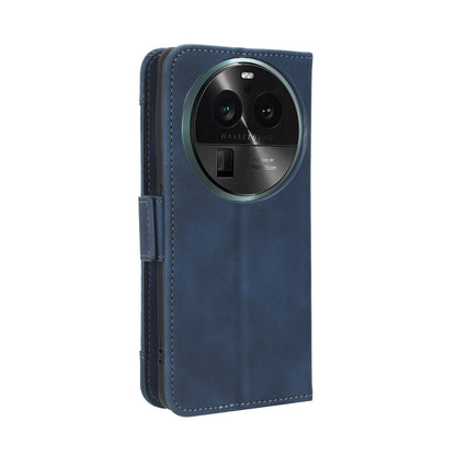 OPPO Find X6 Pro Skin Feel PU Leather Wallet Phone Case with Card Slots, Cash Pocket, Magnetic Closure, Built-In Stand, Full Protection TPU Cover