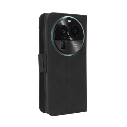 OPPO Find X6 Skin Feel PU Leather Wallet Phone Case with Card Slots, Cash Pocket, Magnetic Closure, Built-In Stand, Full Protection TPU Cover