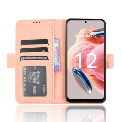 Xiaomi Redmi Note 12 4G Skin Feel PU Leather Wallet Phone Case with Card Slots, Cash Pocket, Magnetic Closure, Built-In Stand, Full Protection TPU Cover