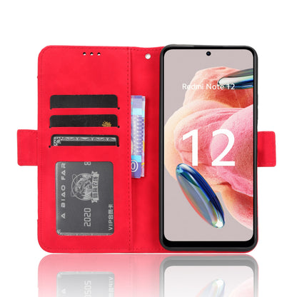 Xiaomi Redmi Note 12 4G Skin Feel PU Leather Wallet Phone Case with Card Slots, Cash Pocket, Magnetic Closure, Built-In Stand, Full Protection TPU Cover