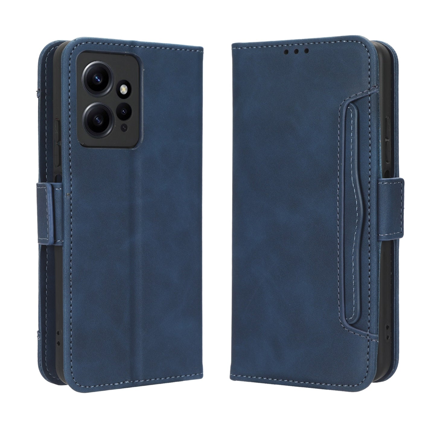 Xiaomi Redmi Note 12 4G Skin Feel PU Leather Wallet Phone Case with Card Slots, Cash Pocket, Magnetic Closure, Built-In Stand, Full Protection TPU Cover