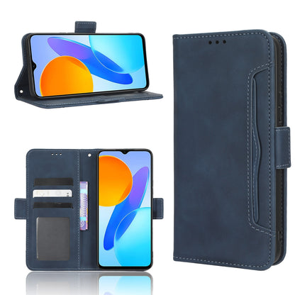 Honor X6 4G Skin Feel PU Leather Wallet Phone Case with Card Slots, Cash Pocket, Magnetic Closure, Built-In Stand, Full Protection TPU Cover
