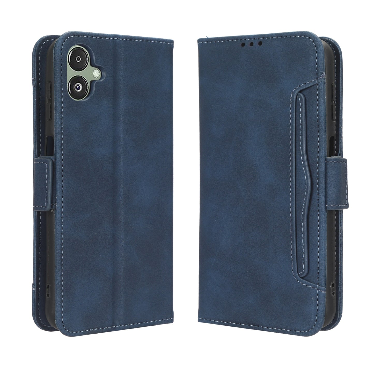 Samsung Galaxy F14 Skin Feel PU Leather Wallet Phone Case with Card Slots, Cash Pocket, Magnetic Closure, Built-In Stand, Full Protection TPU Cover