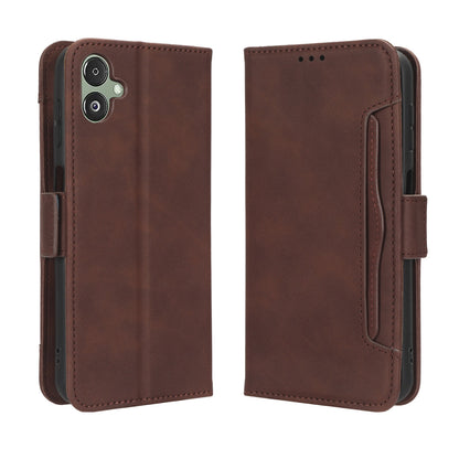 Samsung Galaxy F14 Skin Feel PU Leather Wallet Phone Case with Card Slots, Cash Pocket, Magnetic Closure, Built-In Stand, Full Protection TPU Cover