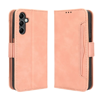 Samsung Galaxy M14 5G Skin Feel PU Leather Wallet Phone Case with Card Slots, Cash Pocket, Magnetic Closure, Built-In Stand, Full Protection TPU Cover