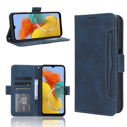 Samsung Galaxy M14 5G Skin Feel PU Leather Wallet Phone Case with Card Slots, Cash Pocket, Magnetic Closure, Built-In Stand, Full Protection TPU Cover