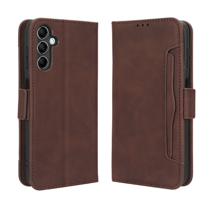 Samsung Galaxy M14 5G Skin Feel PU Leather Wallet Phone Case with Card Slots, Cash Pocket, Magnetic Closure, Built-In Stand, Full Protection TPU Cover