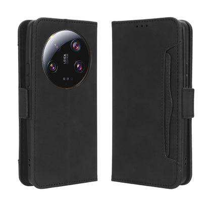 Xiaomi 13 Ultra Skin Feel PU Leather Wallet Phone Case with Card Slots, Cash Pocket, Magnetic Closure, Built-In Stand, Full Protection TPU Cover