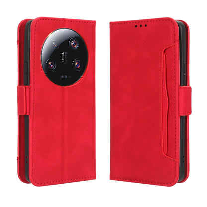 Xiaomi 13 Ultra Skin Feel PU Leather Wallet Phone Case with Card Slots, Cash Pocket, Magnetic Closure, Built-In Stand, Full Protection TPU Cover