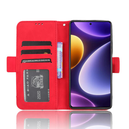 Xiaomi Redmi Note 12 Turbo 5G Skin Feel PU Leather Wallet Phone Case with Card Slots, Cash Pocket, Magnetic Closure, Built-In Stand, Full Protection TPU Cover