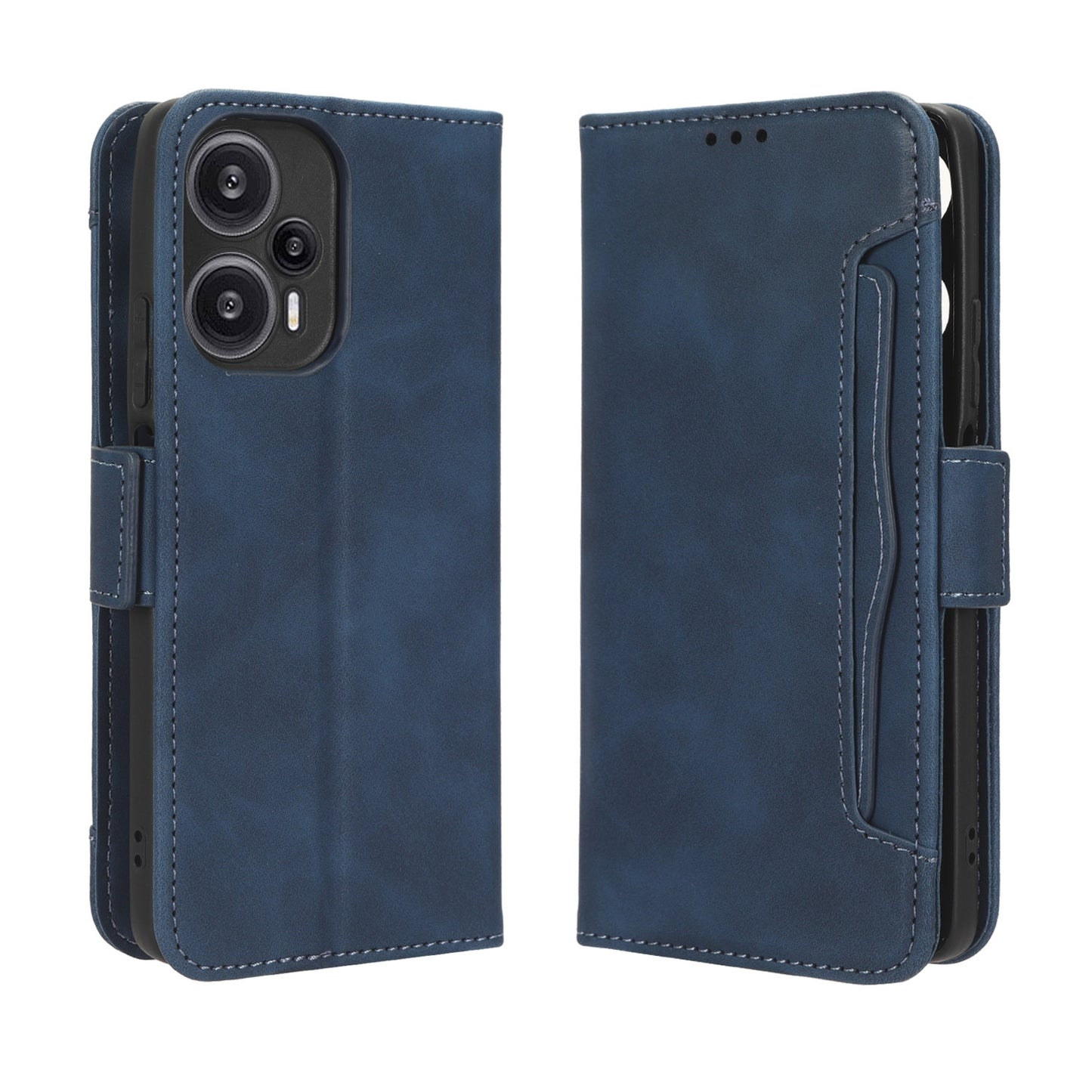 Xiaomi Redmi Note 12 Turbo 5G Skin Feel PU Leather Wallet Phone Case with Card Slots, Cash Pocket, Magnetic Closure, Built-In Stand, Full Protection TPU Cover