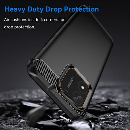 Honor X5 4G Carbon Fibre Brushed Texture TPU Protective Phone Case Shockproof Slim Cover