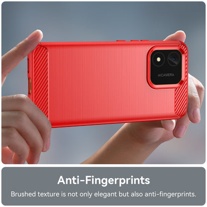 Honor X5 4G Carbon Fiber Brushed Texture TPU Protective Phone Case Shockproof Slim Cover