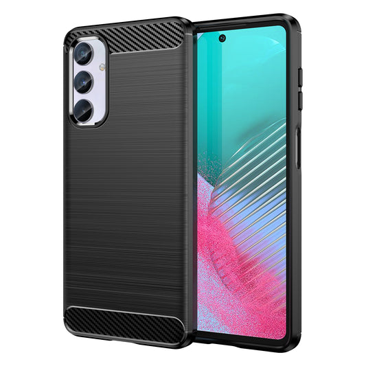 Samsung Galaxy M54 5G Carbon Fibre Brushed Texture TPU Protective Phone Case Shockproof Slim Cover