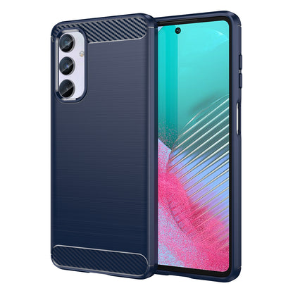 Samsung Galaxy M54 5G Carbon Fiber Brushed Texture TPU Protective Phone Case Shockproof Slim Cover