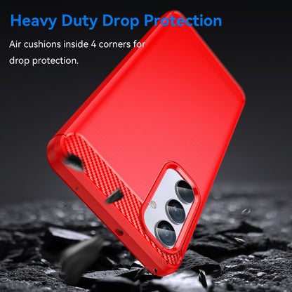 Samsung Galaxy M54 5G Carbon Fiber Brushed Texture TPU Protective Phone Case Shockproof Slim Cover