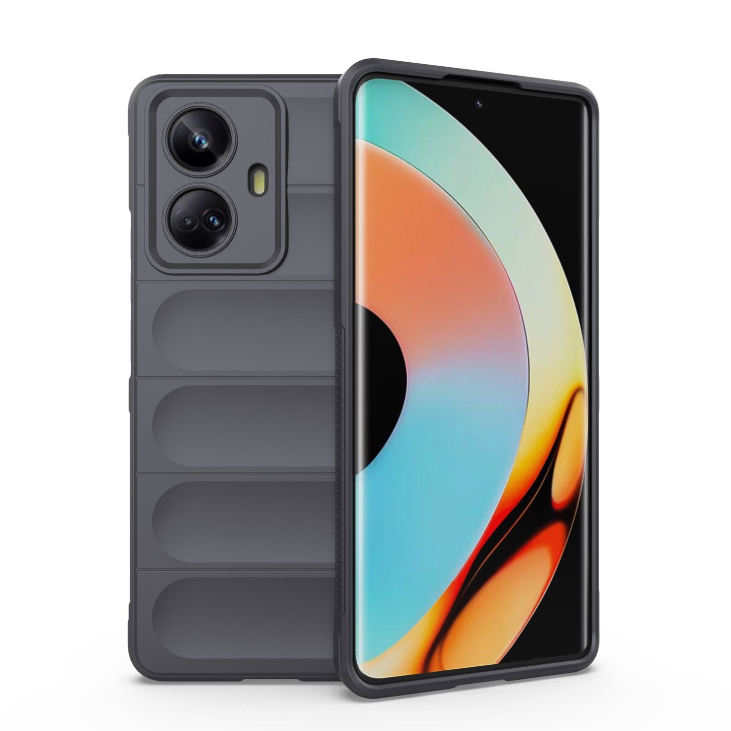 Realme 10 Pro+ 5G Shock Absorbent Magic Shield TPU + Flannel Phone Case, Featuring Ridged Drop Protection, Bright Colours & Easy Access